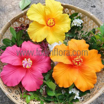 Hibicus hair clip with flower