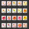 FHIB1-M-LEAF : HIBISCUS1-M WITH LEAF  (8 CM) - Image 2