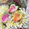 Anthurium hair clip with flower