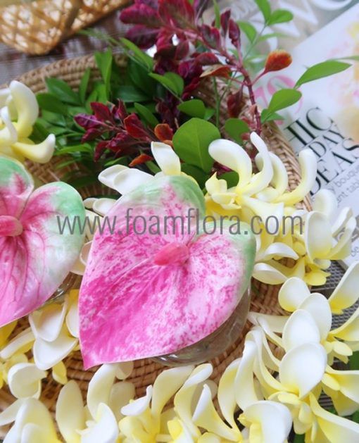 Anthurium hair clip with flower