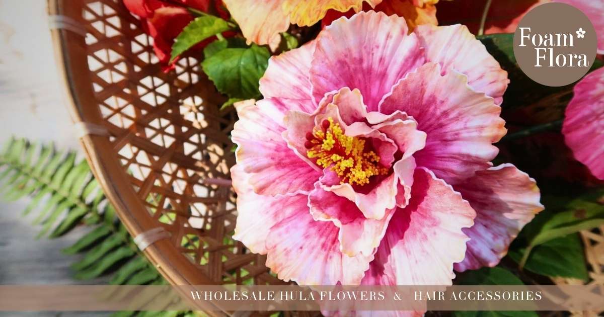 Handmade Hawaiian hair clips and flower lei