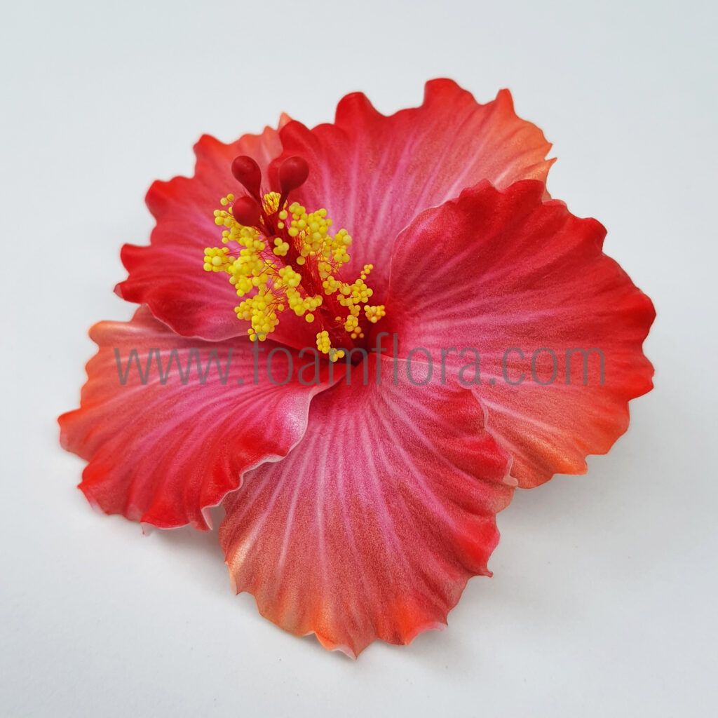 Handmade hibiscus 41MX flower hair pick, 9 cm
