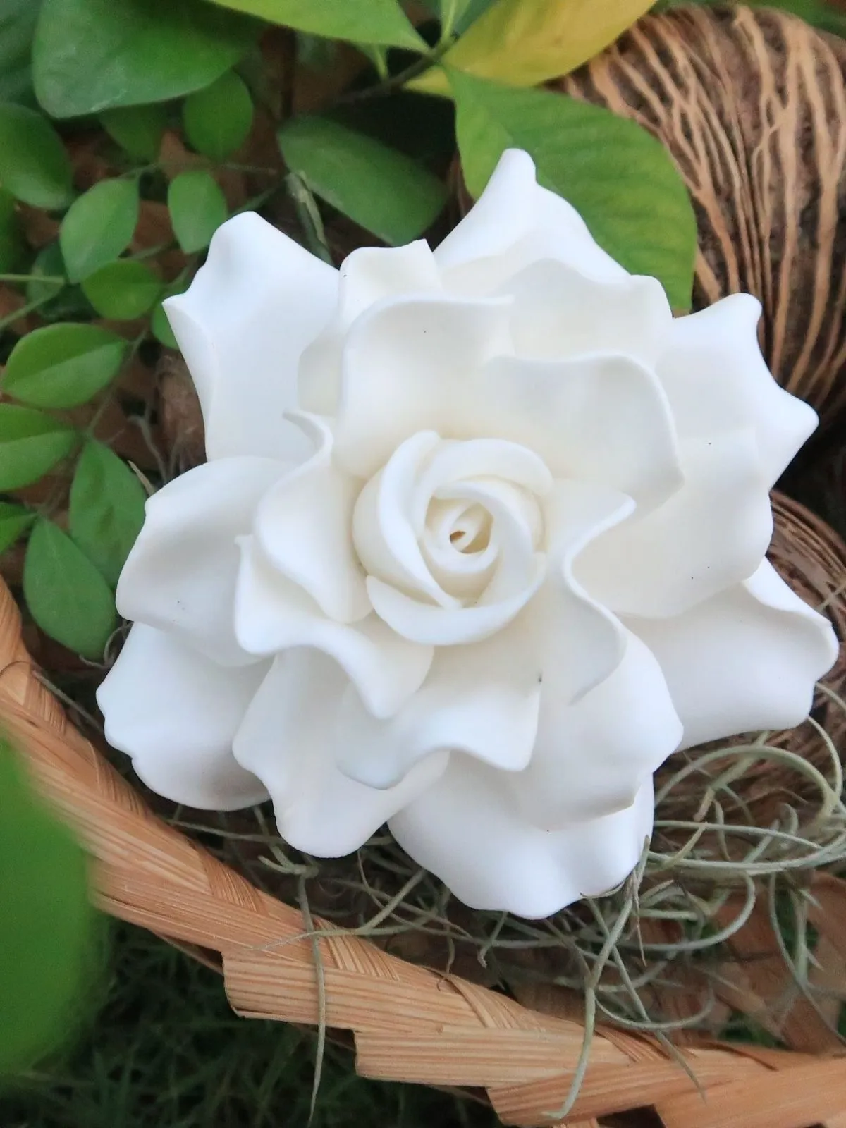 FLOWER HEAD 11 Handmade white gardenia flower
