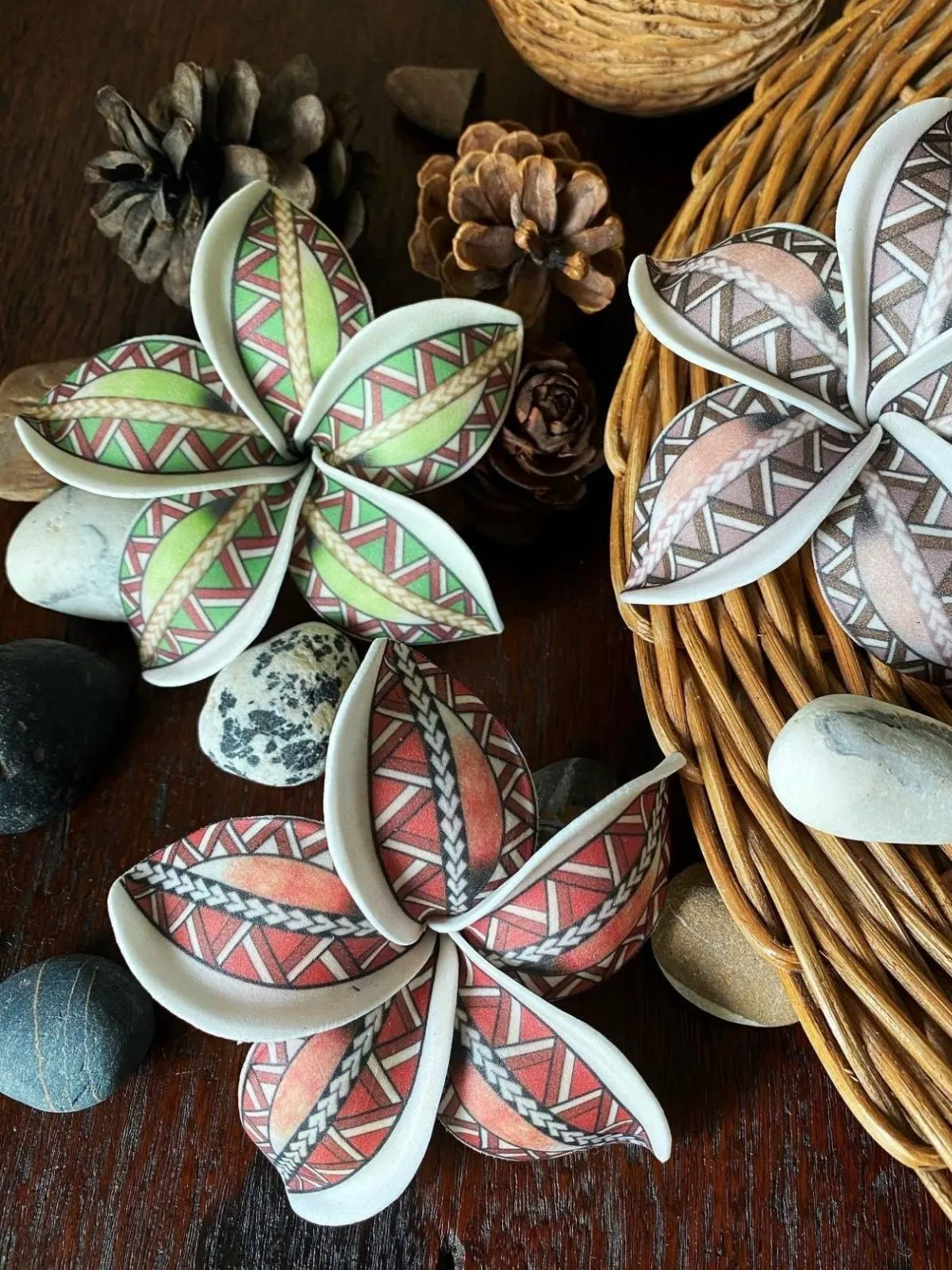 FLOWER HEAD 16 Handmade Tribe Collection patterned flowers